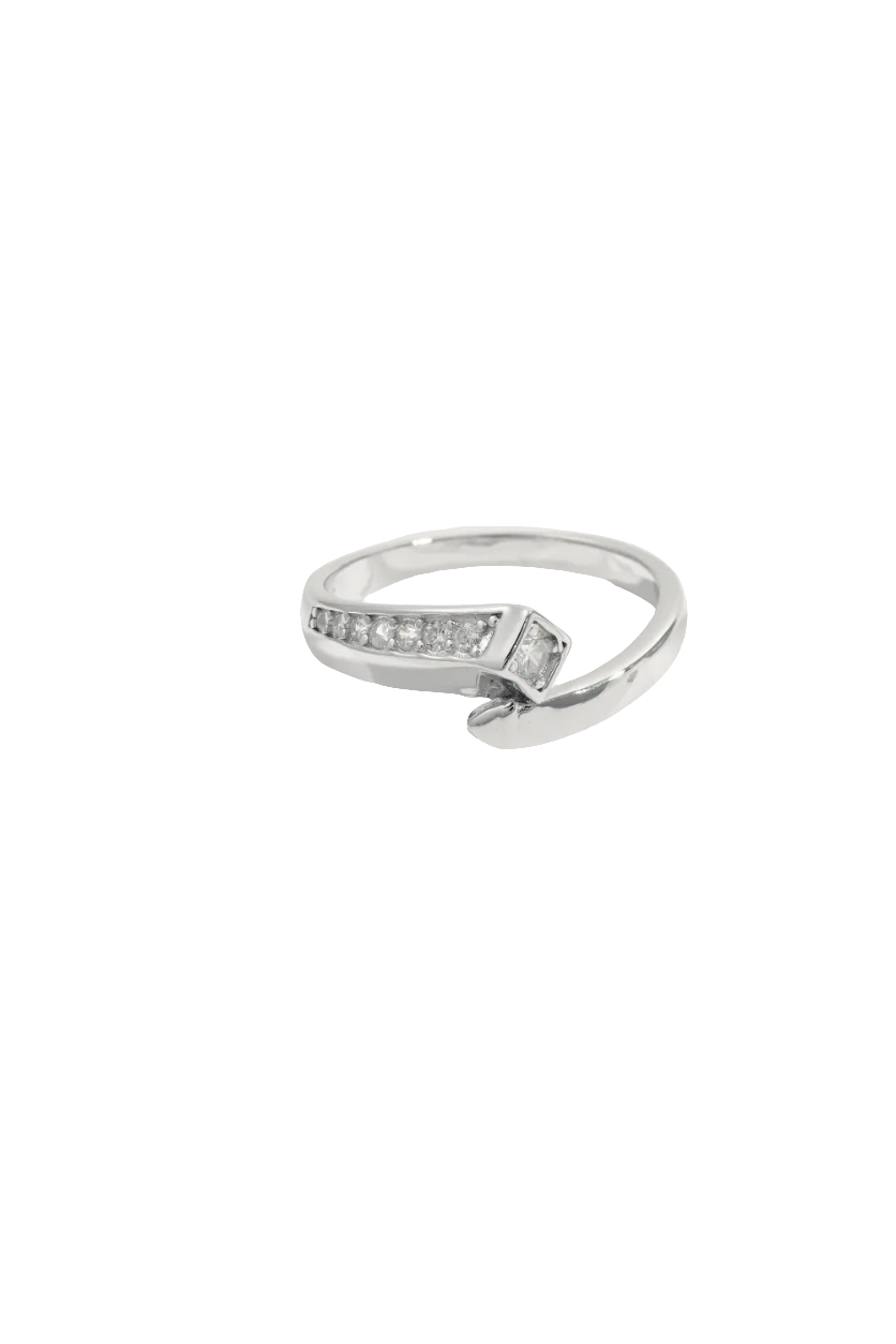925 Sterling Silver Inlaid Zircon Ring