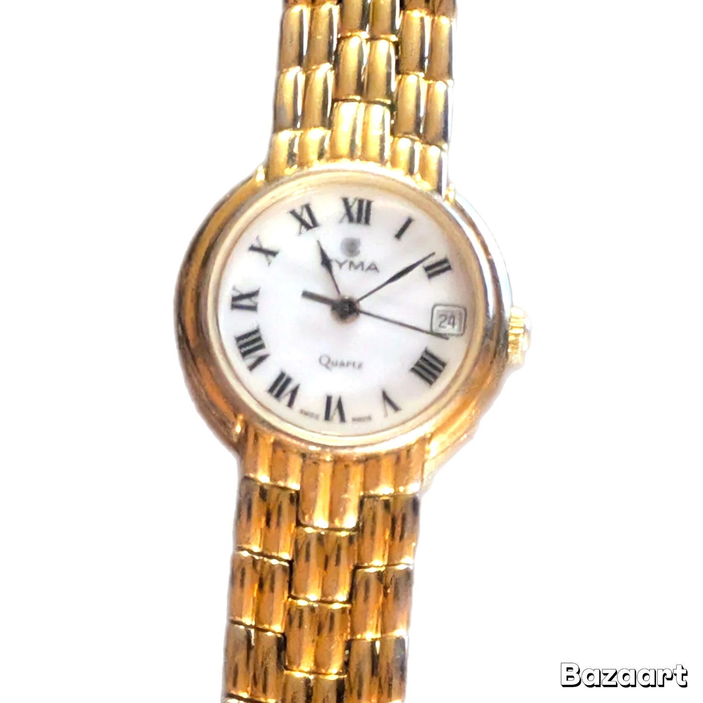 Cyma Lady's GP MOP Dial Quartz Wrist Watch