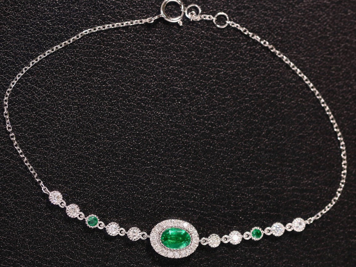 18k Emerald Fancy Lady's Bracelets