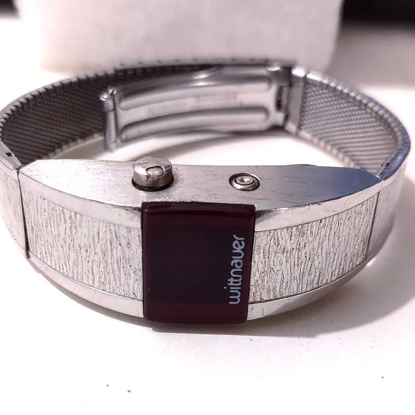 10k White Rolled Gold Red LED Digital Lady's Watch by Wittnauer