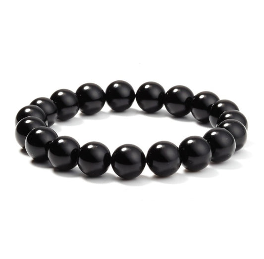 Black Onyx Gemstone Beaded Bracelets