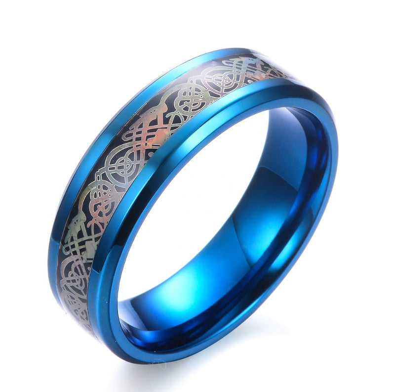 Titanium Steel Dragon Design Wedding Ring