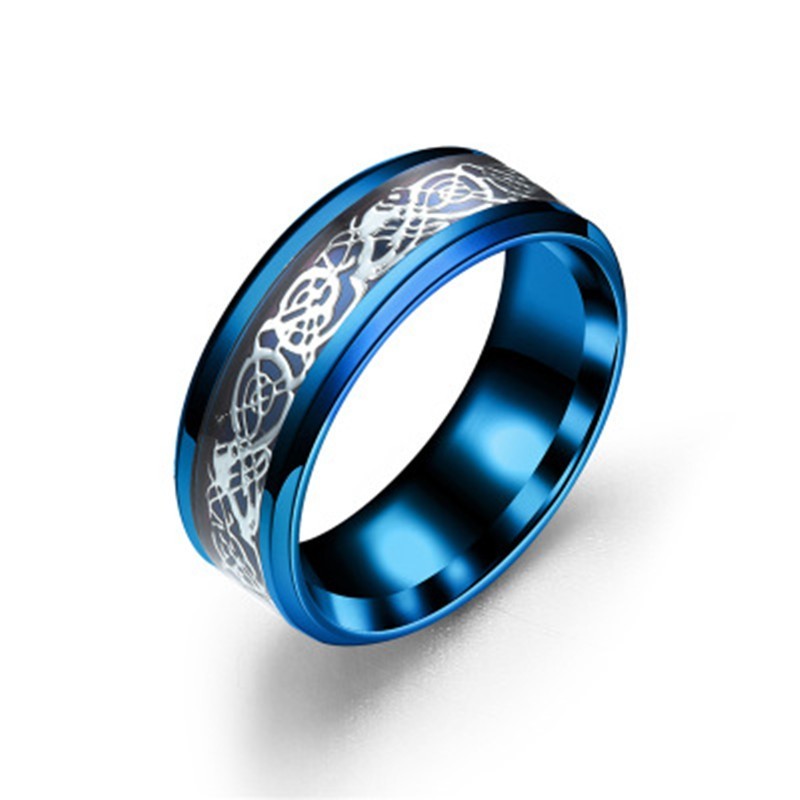 Titanium Steel Dragon Design Wedding Ring
