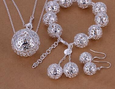 Silver 3D Kinda Bridal & Wedding Jewelry Set