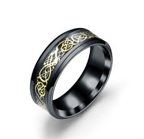 Titanium Steel Dragon Design Wedding Ring