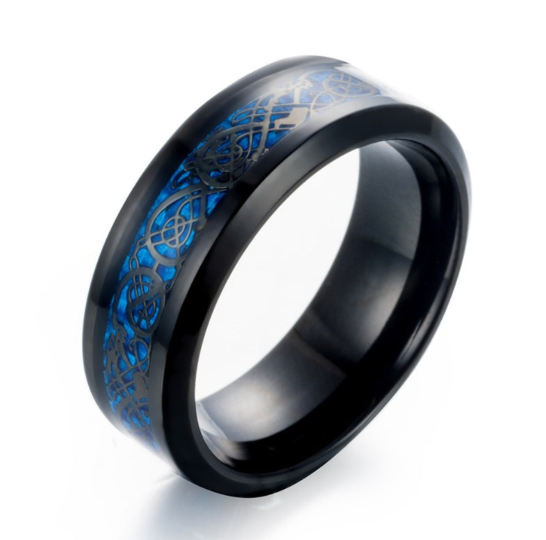Titanium Steel Dragon Design Wedding Ring