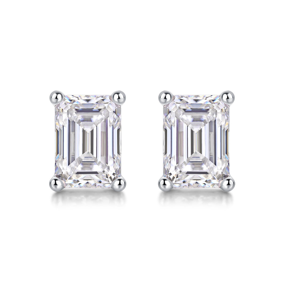 Mossianite Silver Fashion Stud Earrings