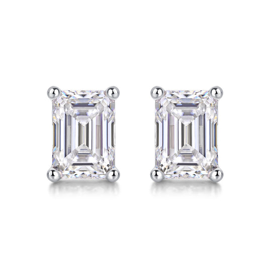 Mossianite Silver Fashion Stud Earrings