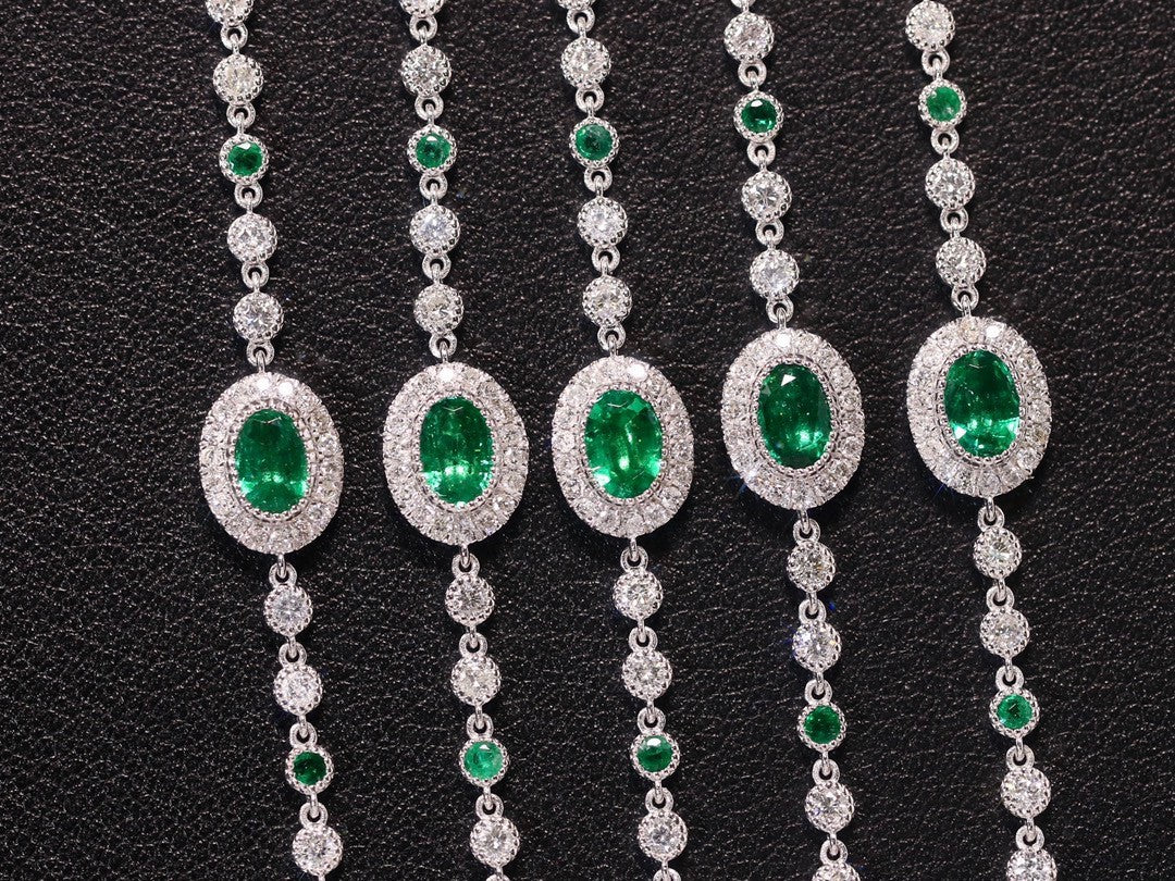 18k Emerald Fancy Lady's Bracelets