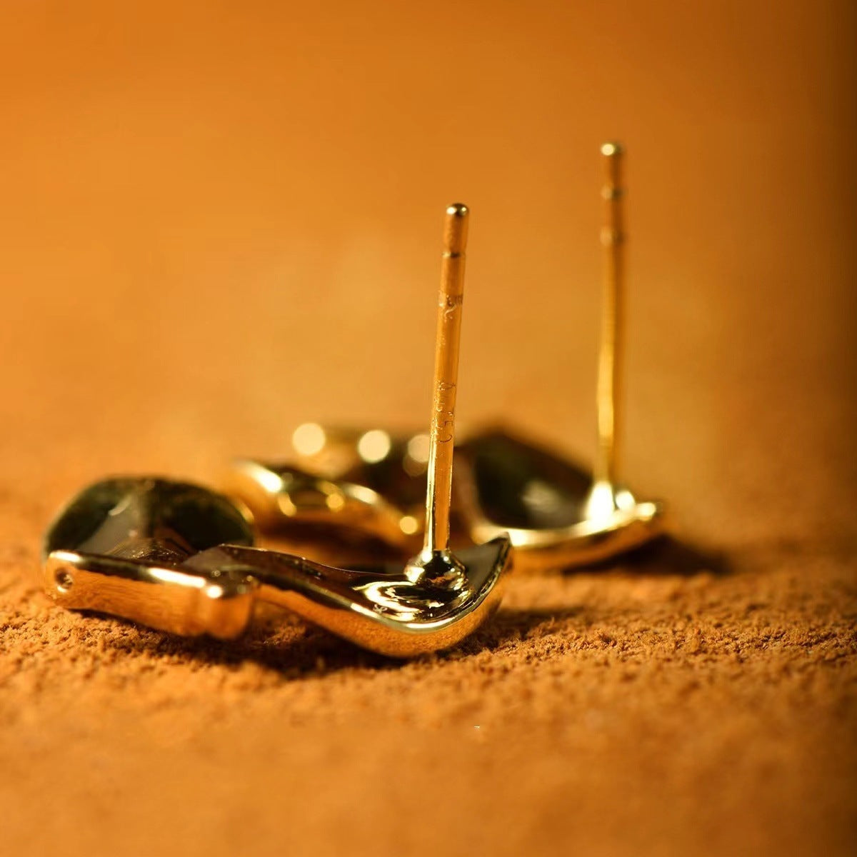 18K Golden Butterfly Earrings