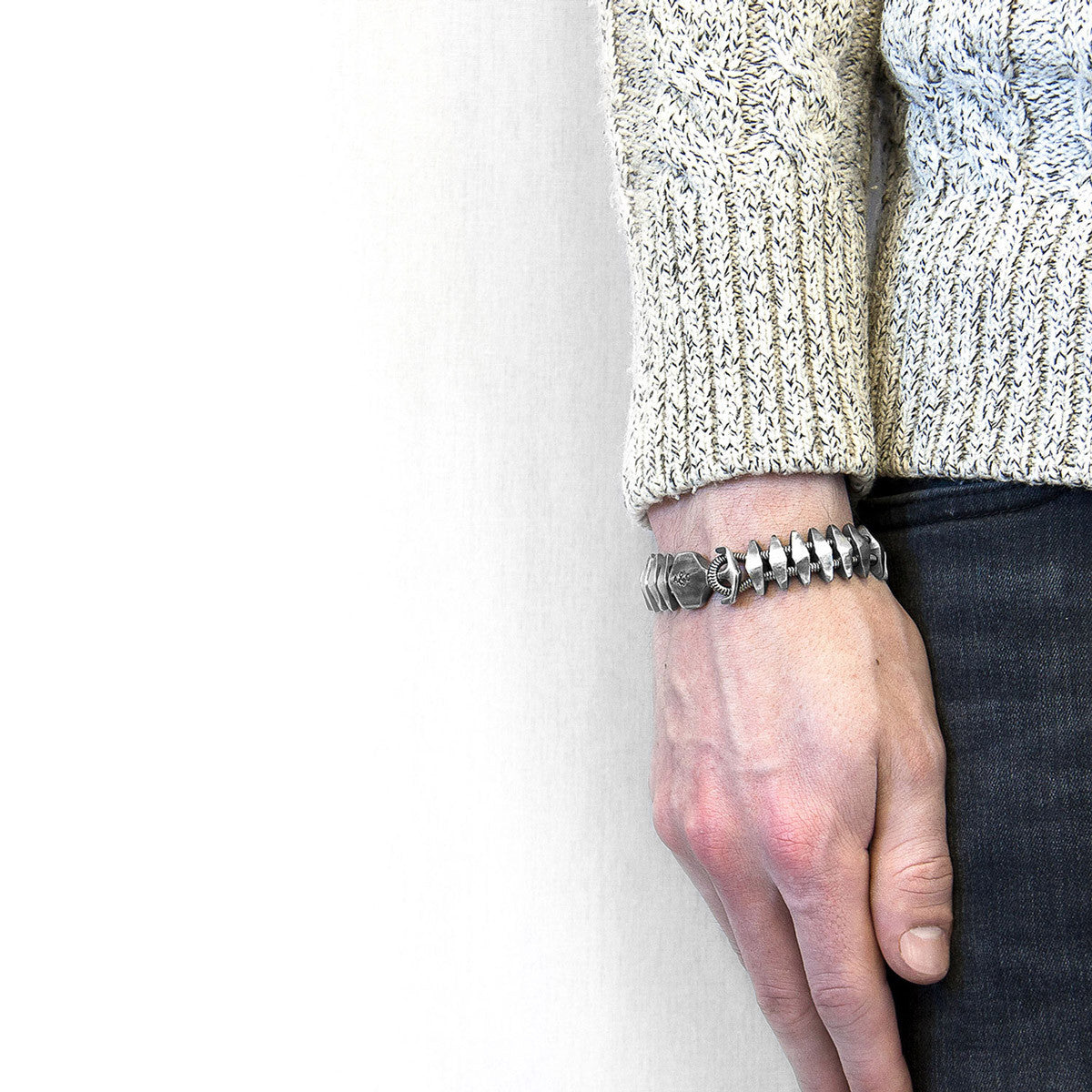 Delta Anchor Maxi Silver Chain Bracelet