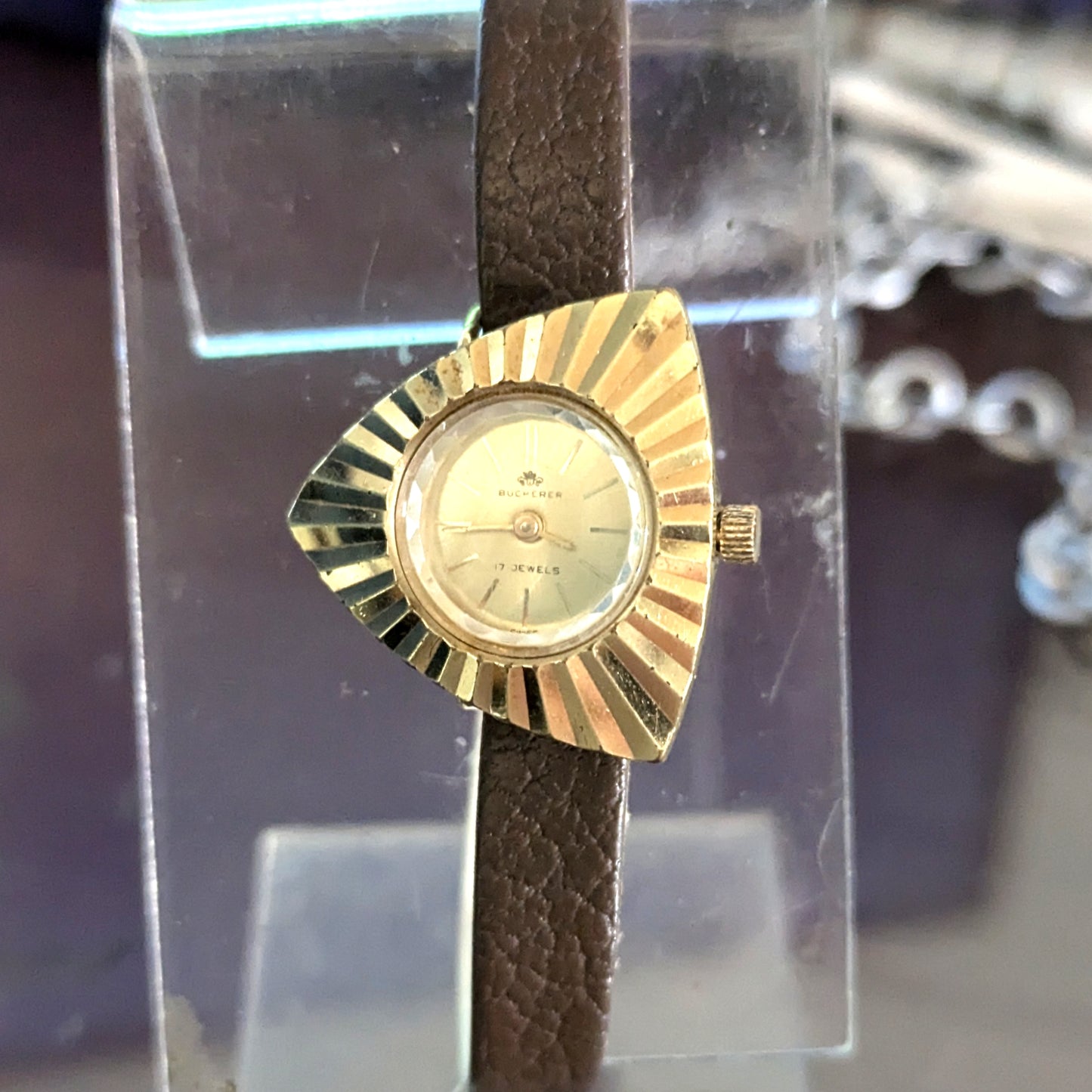 Bucherer 10k Rolled Gold Abstract Manual Wibd Lady's Watch