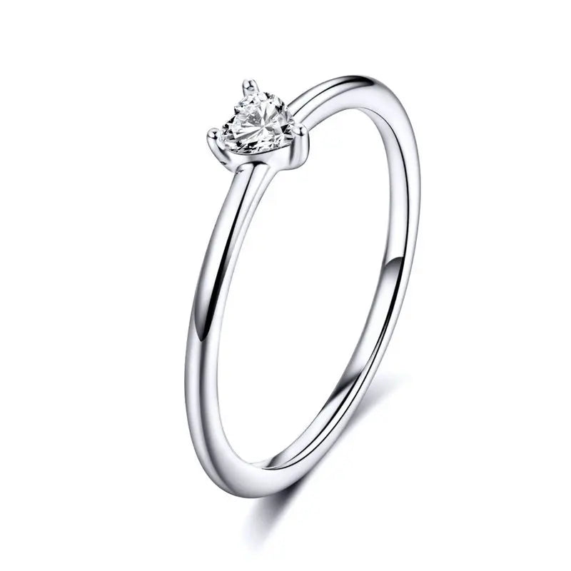 Sterling Silver Lady's Engagement Style Rings