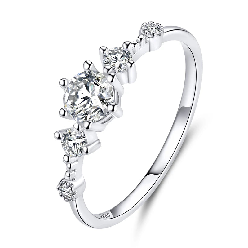 Sterling Silver Lady's Engagement Style Rings