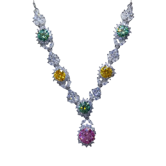 3.5 Ctw   Moissanite Sterling Silver Necklace