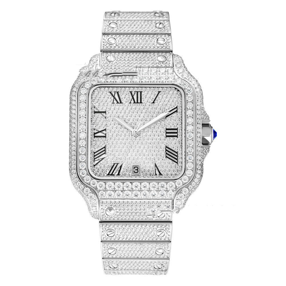 Clarity Moissanite Stainless Steel Gent's Watch