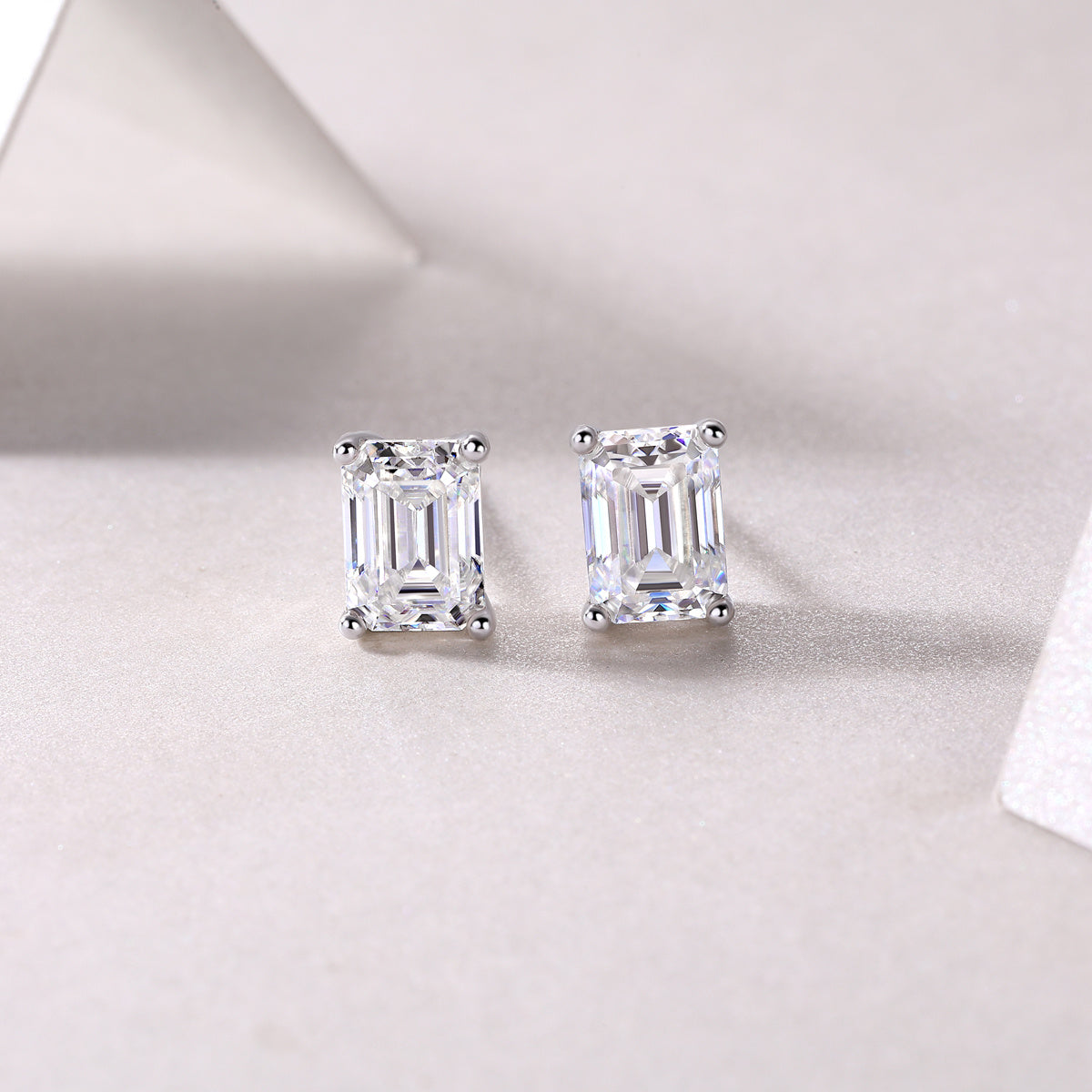 Mossianite Silver Fashion Stud Earrings