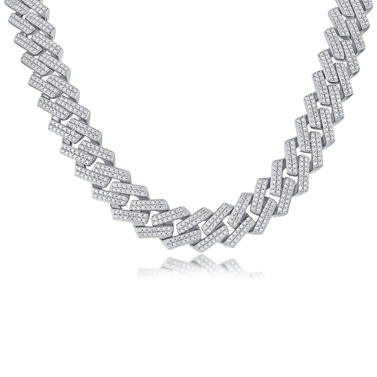 Sterling Silver Mosanite Luxury Gent's Necklaces