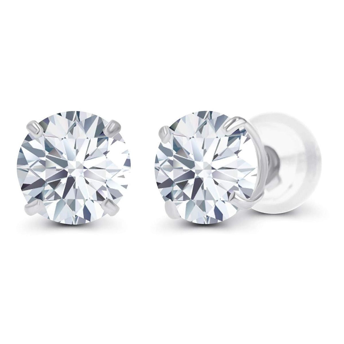 AGI Certified Lab-Grown Diamond Stud Earrings in 14k