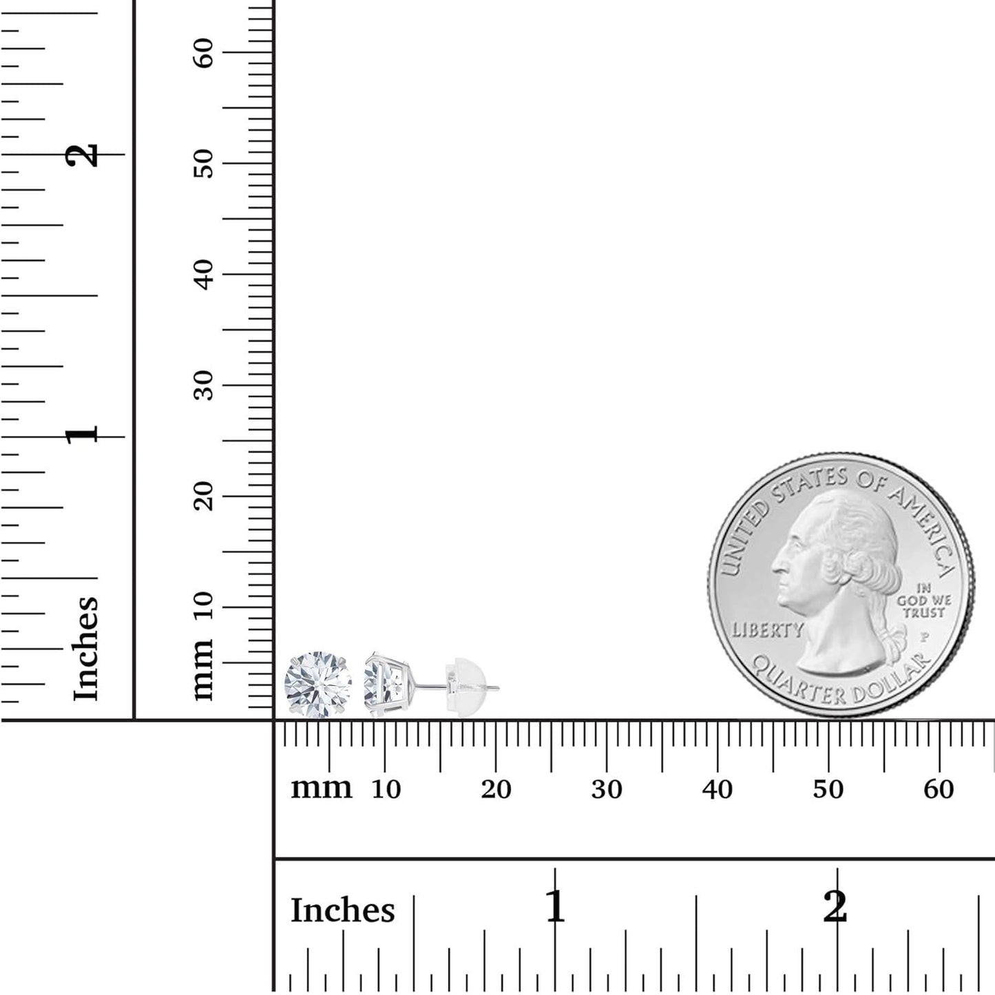 AGI Certified Lab-Grown Diamond Stud Earrings in 14k